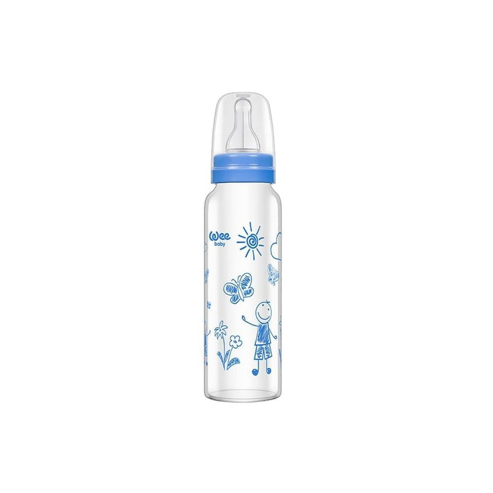 Wee Baby Glass Bottle Classic Baby Bottle for Feeding Babies 180ml
