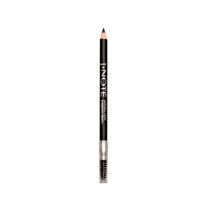 Note Natural Look Eyebrow Pencil in 06 Black, Waterproof & Matte Finish