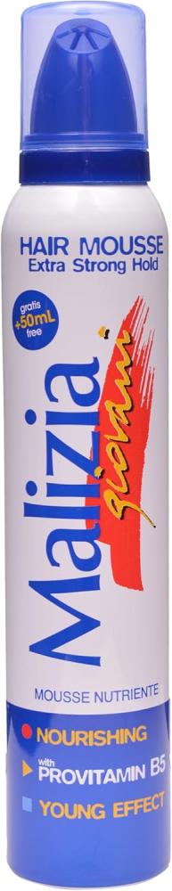 Mousse for Curly Hair Extra Strong Hold Styling Malizia 200ml