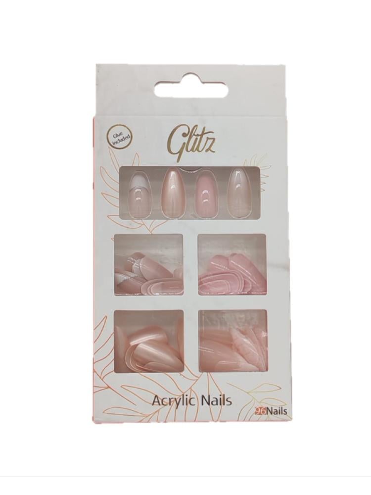 Glitz Ombre Acrylic Nails 4 Color Set - 96 Pieces