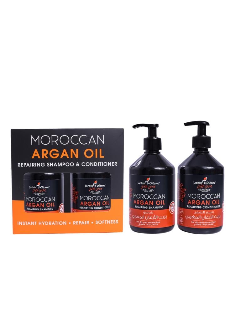 Garden Olean Argan Oil Shampoo and Conditioner Set for Dry/Normal Hair - 2 x 500ml