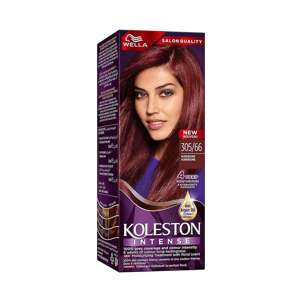 Wella Koleston Intense Hair Color Aubergine Violet Long-Lasting Coverage 305/66