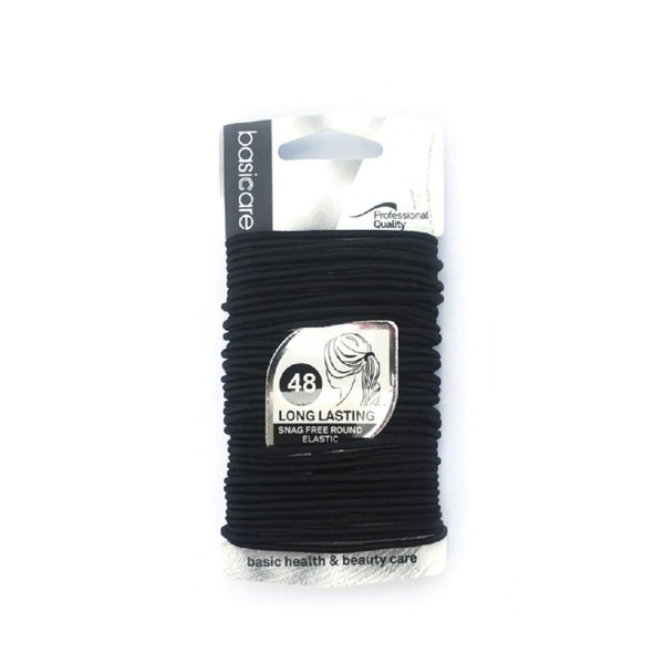 Basic Knitted Ponytail Hair Ties, High Elasticity, 48 Count