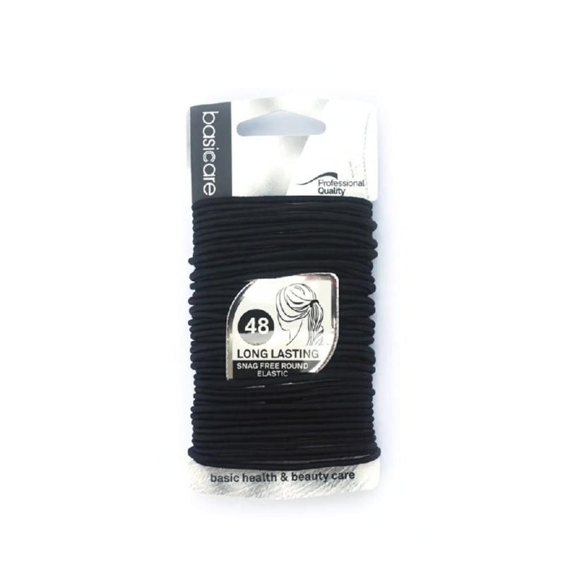 Basic Knitted Ponytail Hair Ties, High Elasticity, 48 Count