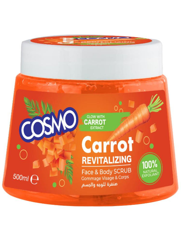 Face and Body Scrub Carrot Nourishing Exfoliator Cosmo 500ml