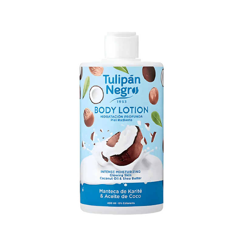 Tulipan Negro Body Lotion 400ml - Coconut & Shea Butter, Moisturizing