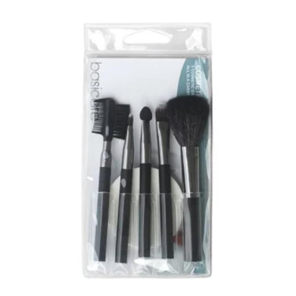 Basic Care Makeup Brush Set 5-Piece Professional Application Kit 1068