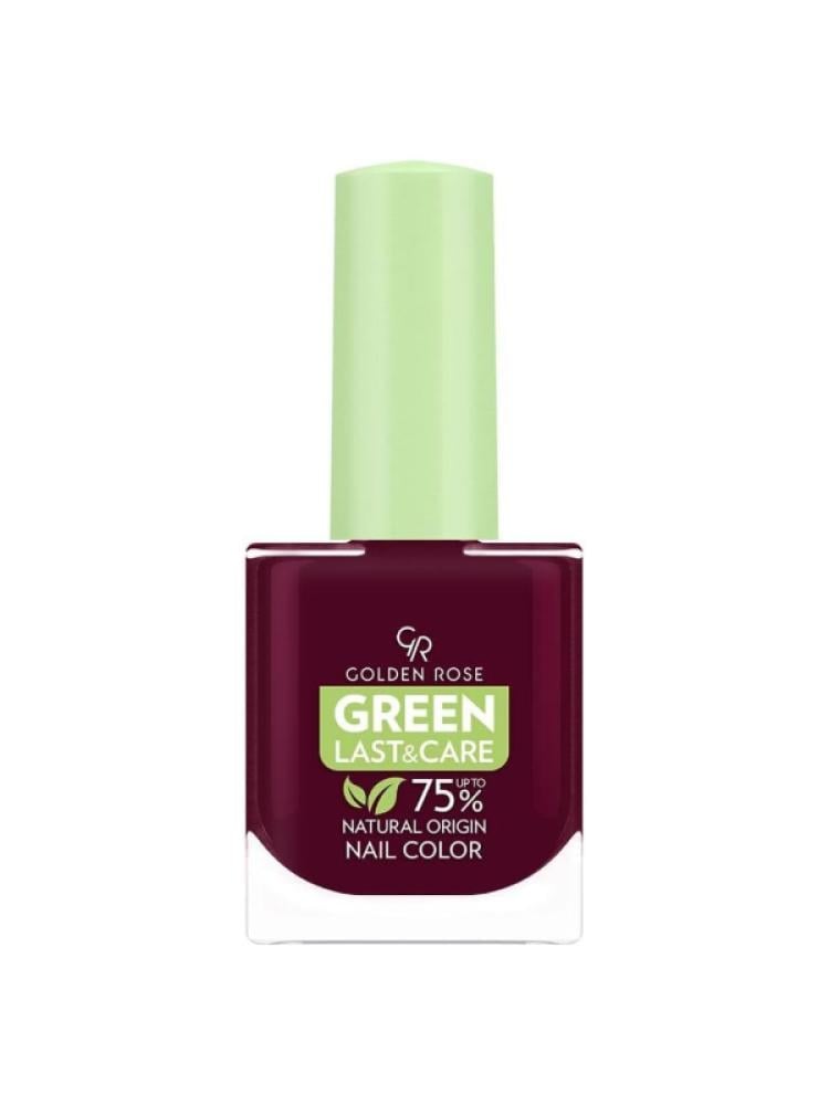 Green Nail Polish Long Lasting Glossy Golden Rose Last & Care 10.2ml