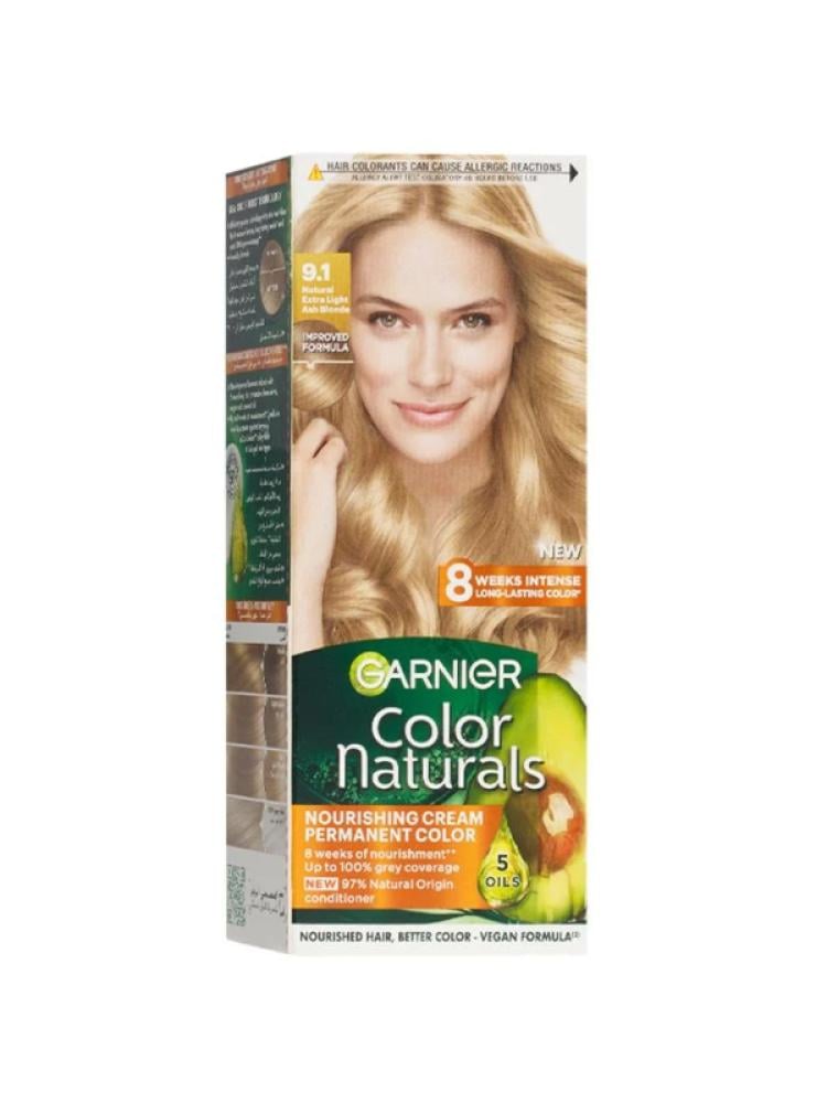 Permanent Hair Dye Very Light Ash Blonde Gray Coverage Garnier Color Naturals 9.1