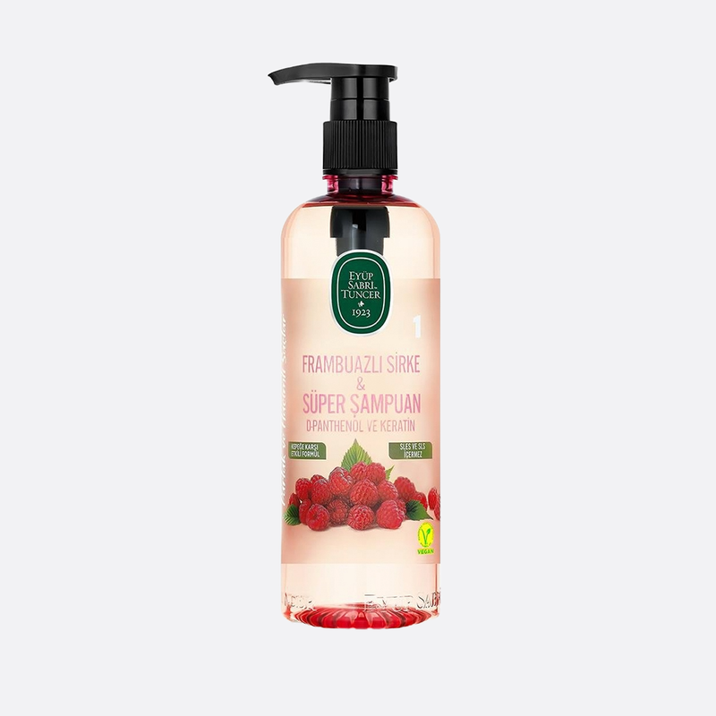 Best Shampoo for Oily Hair Raspberry Vinegar Extract Panthenol EYUP SABRI 500ml