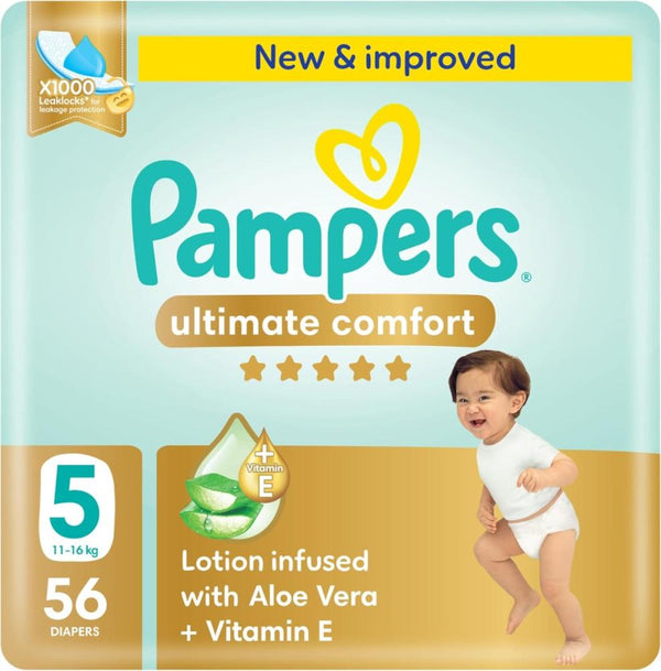 Pampers Diapers Taped Ultimate Comfort Giant Pack Size 5 56 Count