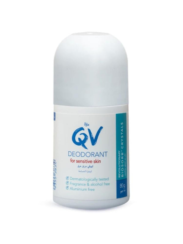 Roll On Deodorant for Sensitive Skin Long-Lasting QV 80g