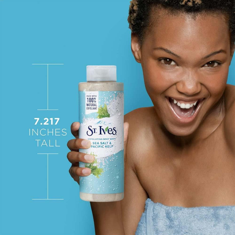 St. Ives Exfoliating Body Wash Sea Salt & Pacific Kelp Cleansing 473ml