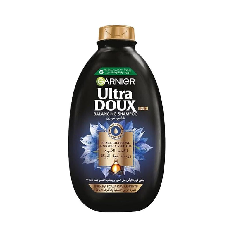 Purifying Shampoo Black Charcoal Black Seed Oil Best for Hard Water Garnier 600ml