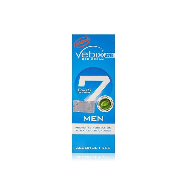 Cream Deodorant 72-Hour Sweat Protection Vebix Deo Cream Max for Men 25ml