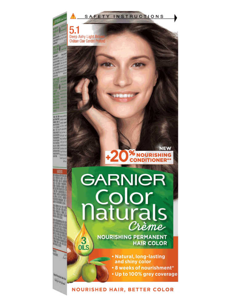 Ashy Light Brown Hair Dye Deep Ashy 5.1 Garnier 100ml