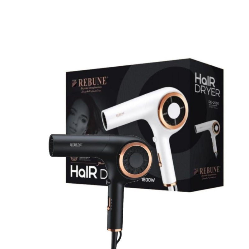 Rebune Hair Dryer RE-2080, 1800W, Ionic Styling Tool
