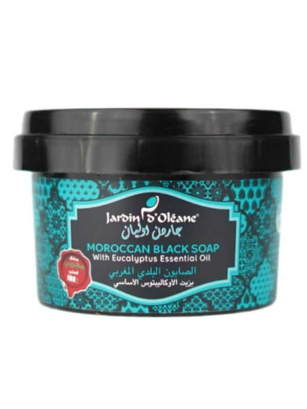 Moroccan Black Soap with Eucalyptus Essential Oil Garden Olian 250g