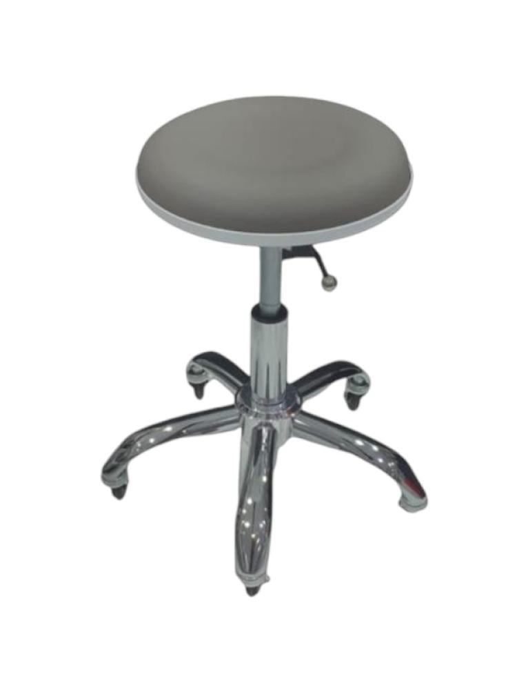 Salon System Iron Donut Waiter Chair - Grey - Hydraulic Height Adjustable