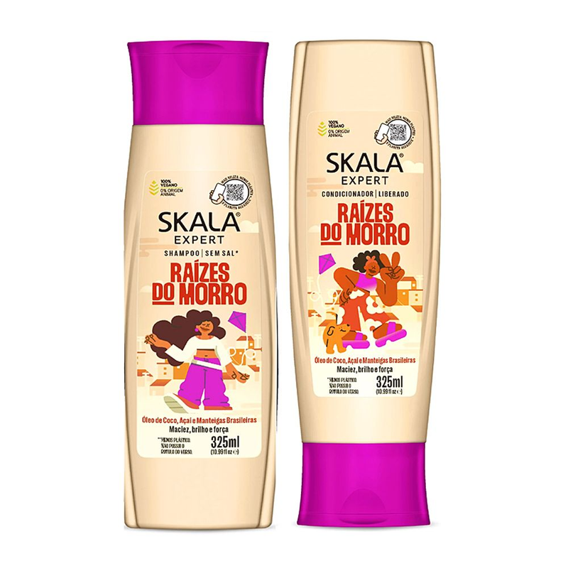 Shampoo Conditioner Set Raizes do Morro Hydrating Frizz Control Skala 325ml