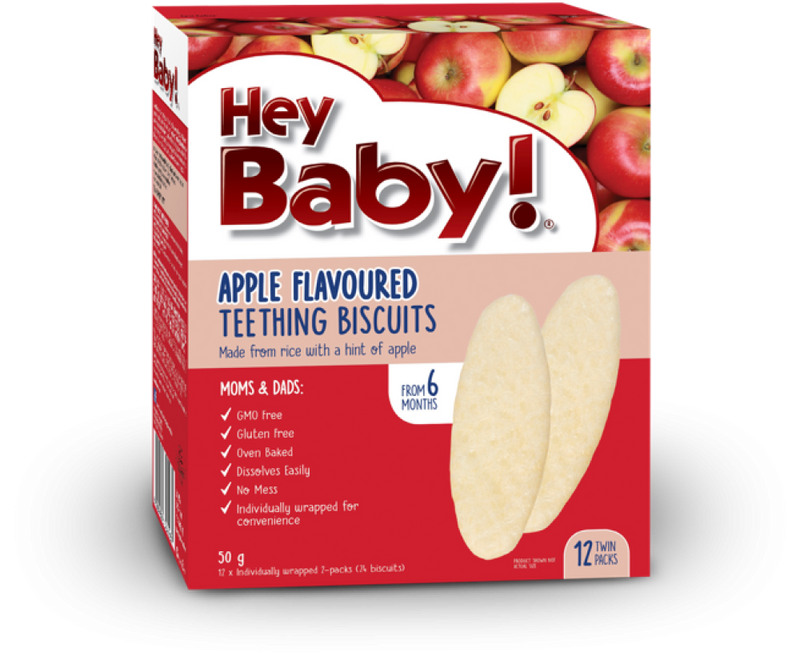 Apple Teething Biscuits Healthy Snack for Babies Hey Baby 120g