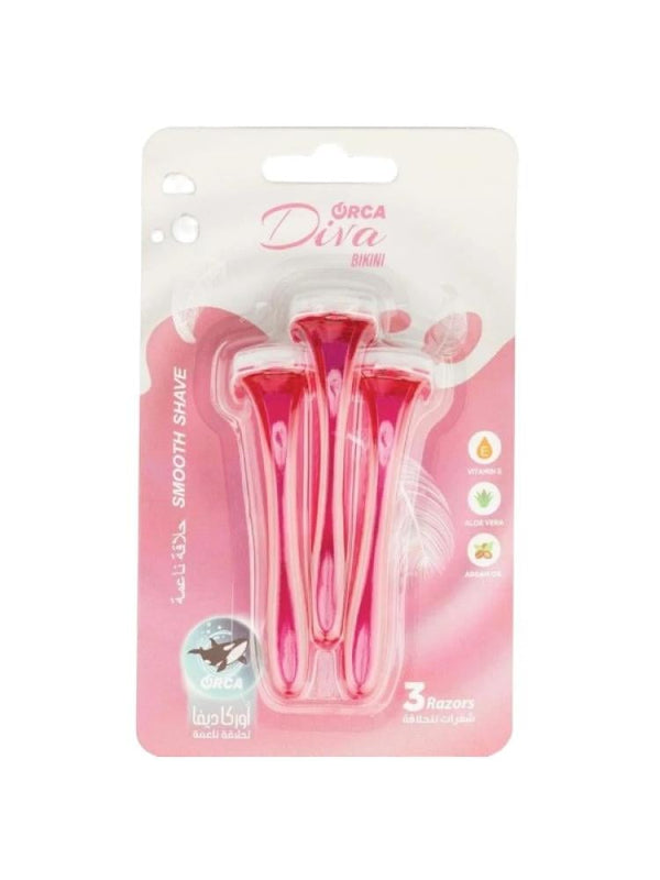 Orca Sensitive Area Razor - 3 Blades for Bikini Area