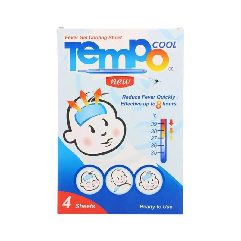 Cooling Gel Fever Patch Water-Based Compress for Children Tempo Cool 1 Piece