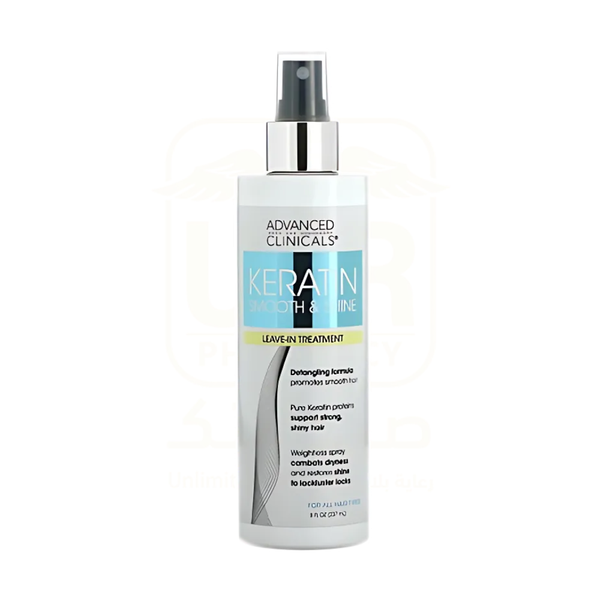 Advanced Clinicals Keratin Leave-In Treatment for Smoothing and Shine 237 ml