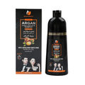 Saada Beauty Argan Oil Hair Dye Shampoo Natural Black Gray Coverage 400 ml