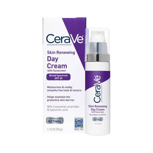 Cerave Skin Renewal Day Cream with SPF 30, Encapsulated Retinol, 50g