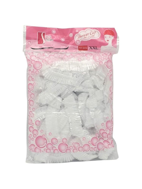 Spa System Clear Plastic Bath Cap XXL - 50 Count