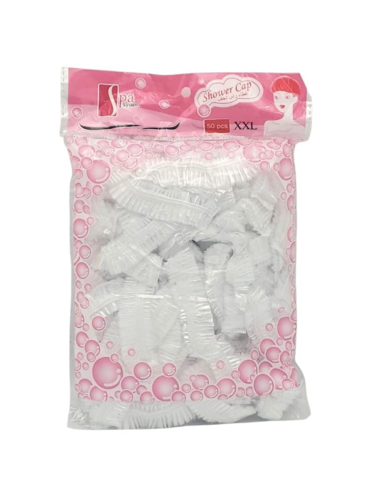 Spa System Clear Plastic Bath Cap XXL - 50 Count