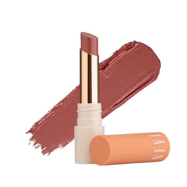 Neverti Matte Cream Lipstick 006 Pink Coffee Long-Lasting High Coverage