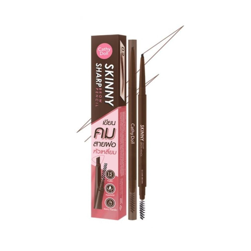 Skinny Sharp Eyebrow Pencil Waterproof Precision Dark Brown Cathy Doll 0.05g