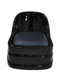 Salon System Black Salon Work Chair with Padded Seat
