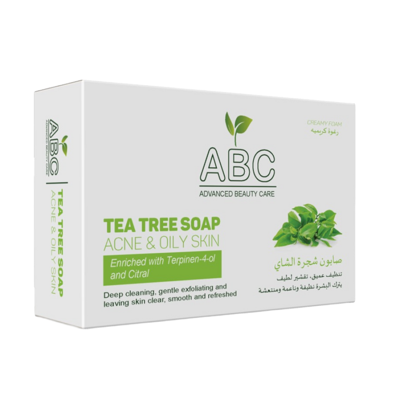 Natural Bar Soap Tea Tree Cleansing Oily Skin ABC 80g