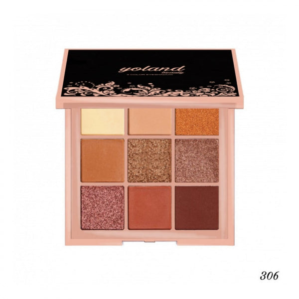 Matte Eyeshadow Palette Neutral Highly Concentrated Shades Yoland Beauty 9 Piece