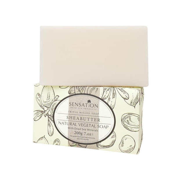 Sensation Dead Sea Soap Exfoliating Shea Butter Bar Vegan 200g