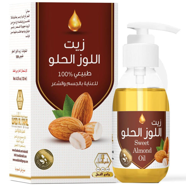 Sweet Almond Oil Gallon Natural Skin Care Wadi Alnahil 125ml