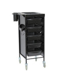 Salon System Black Salon Trolley with Side Stand - Model A192