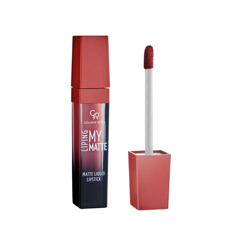 Golden Rose Matte Lip Ink Liquid Lipstick, No. 12, Full Coverage, Vitamin E