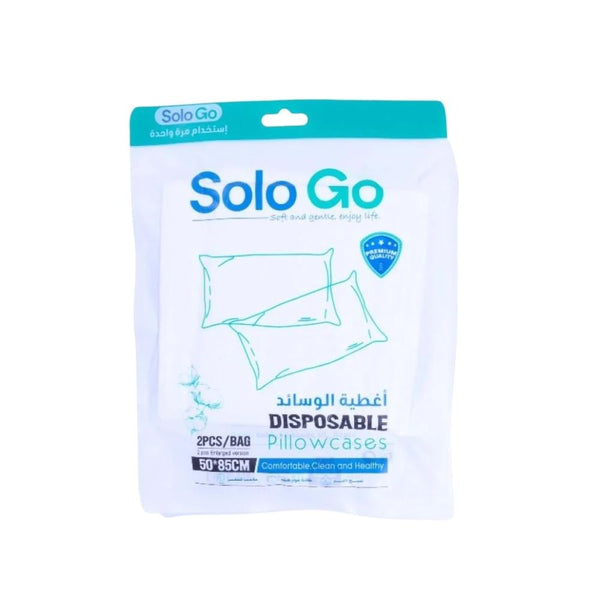 Solo Go Disposable Pillow Covers Non-Woven Fabric 50 x 85 cm 2 Pack