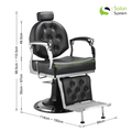 Salon System Men's Barber Chair 88093 - Adjustable Height & Footrest