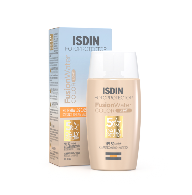 Sunscreen for Face with Color Fusion Water Color Light ISDIN 50ml