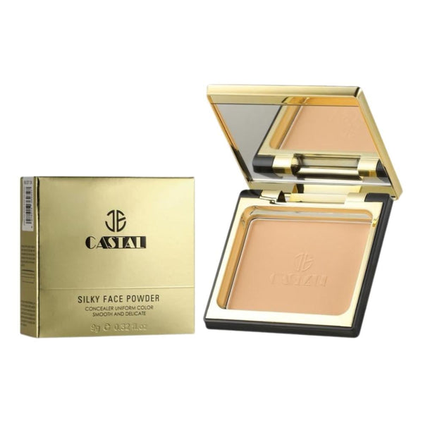 Castal Pressed Face Powder P02 Mattifying Velvet Finish