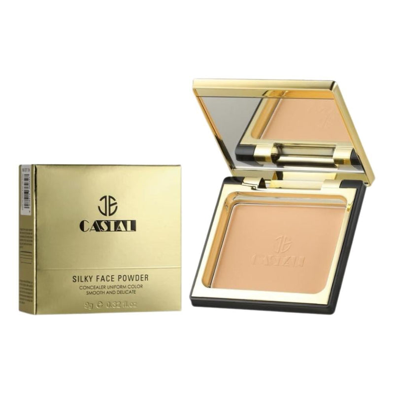 Castal Pressed Face Powder P02 Mattifying Velvet Finish