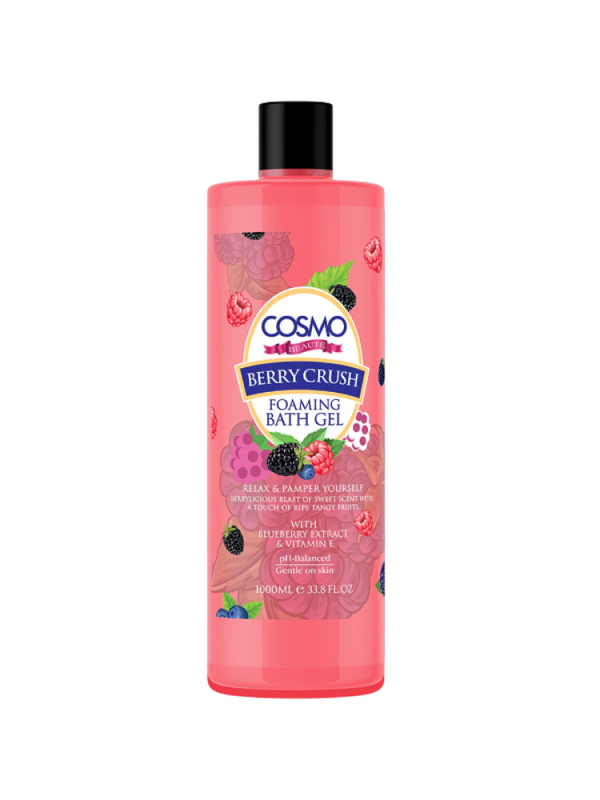 Cosmo Berry Crush Shower Gel with Vitamin E - Balanced pH - 1000ml