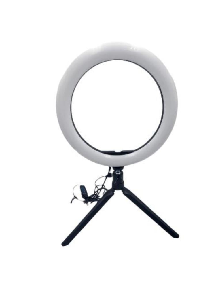 Beauty System Ring Light with Tripod & Phone Holder - Black