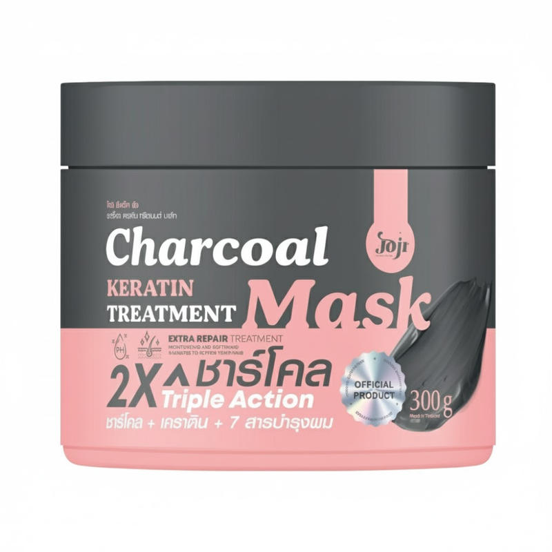 Keratin Hair Mask Activated Charcoal Damage Repair Joji Secret Young 300g