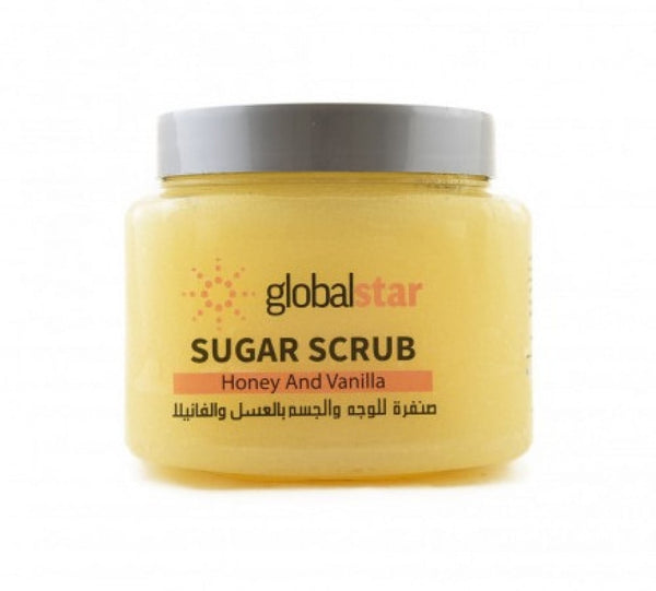 Honey Sugar Scrub Exfoliating Vanilla Face and Body Polish Global Star 600g